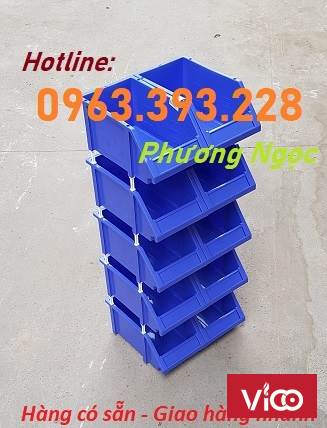 Kệ nhựa đựng linh kiện, khay nhựa chống tầng, kệ dụng cụ xếp chồng