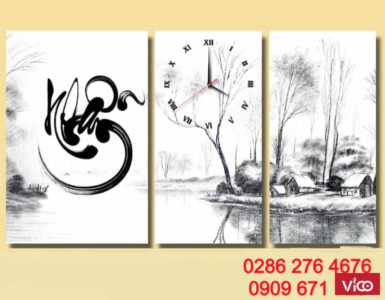 xưởng sản xuất tranh đồng hồ TpHCM