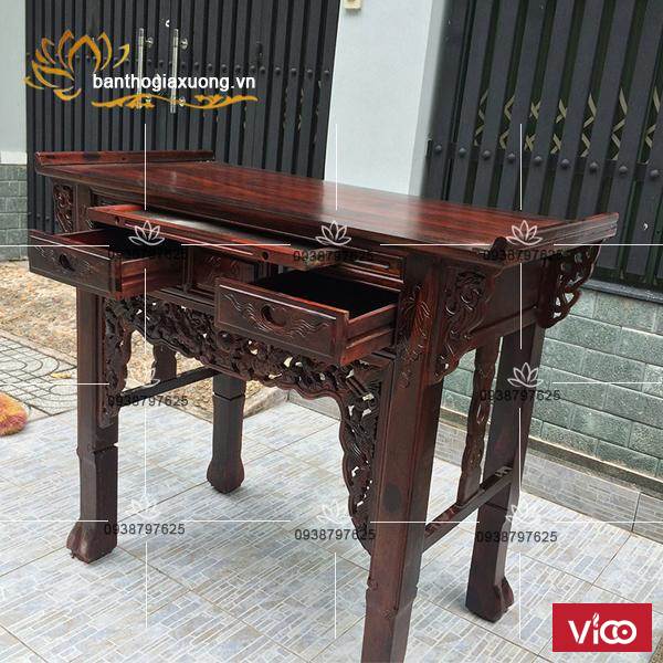 Bàn thờ gia tiên đẹp với kiểu dáng cùng họa tiết đa dạng độc đáo