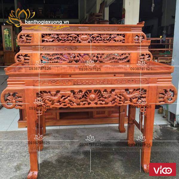 Bàn thờ gia tiên đẹp với kiểu dáng cùng họa tiết đa dạng độc đáo