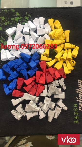 Đầu chụp mạng Cat5/Cat6 loại rẻ đủ màu dùng cho rj45