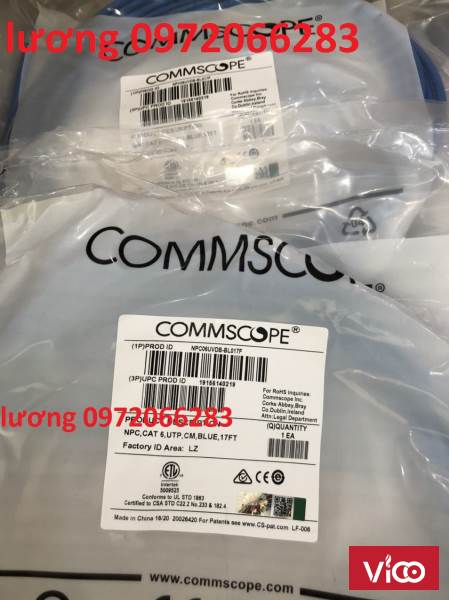 Dây nhảy patch cord 5m Cat6 Blue (NPC06UVDBBL017F) commscope