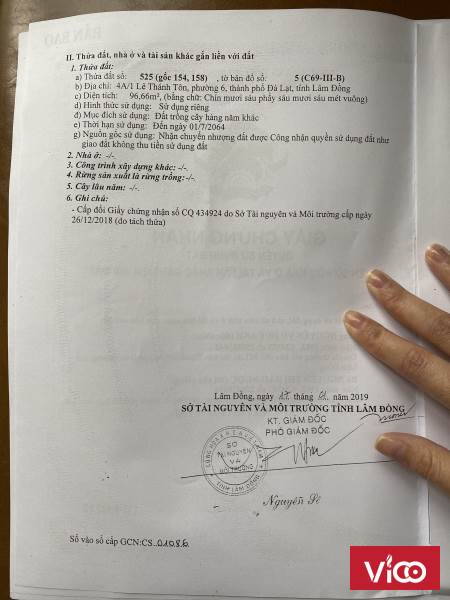 Bán đất hẻm đường nhựa Lê Thánh Tôn, P6, Đà Lạt