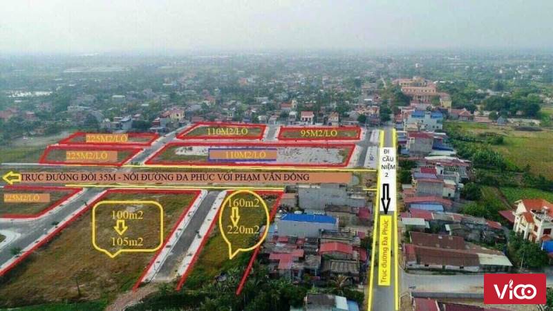 Bán đất105m2 mặt đường 35m tại Dương Kinh