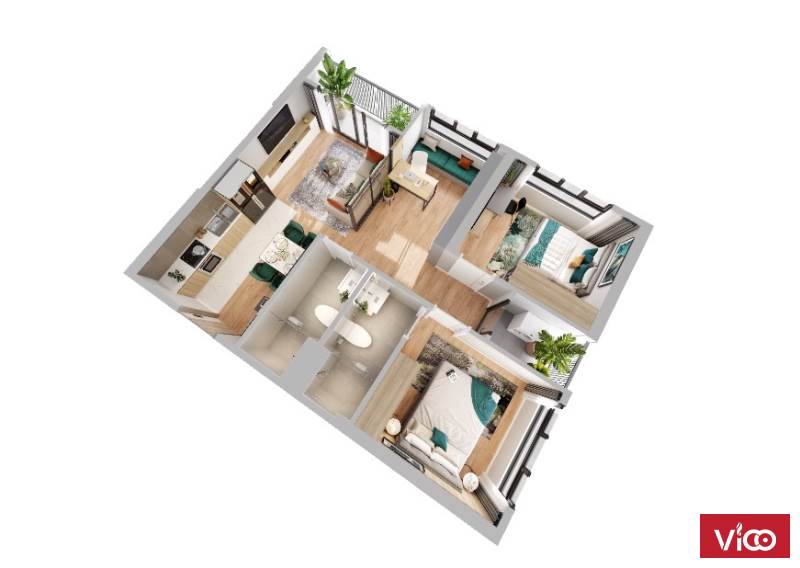 Căn 2PN 2WC Imperia Smart City 2,3 tỷ tại Khu đô thị Smart city, vay 70% ân hạn gốc lãi 2 năm
