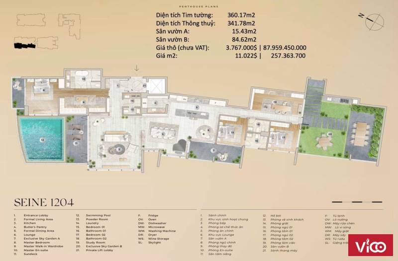 Bán penthouse phiên bản giới hạn tại dự án The River Thủ Thiêm, Quận 2 0948 522 889