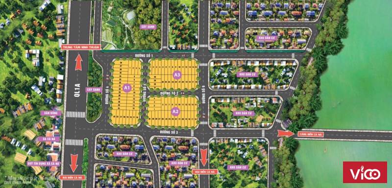 Suất nội bộ mặt tiền quốc lộ 1a KDC cầu quằn Ninh Thuận