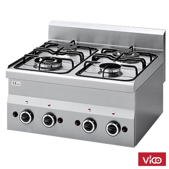 Bếp âu 4 họng dùng gas