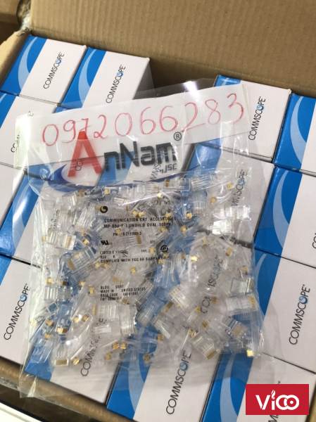 Đầu bấm mạng cat6 COMMSCOPE PN 621119893 loại 1 mảnh