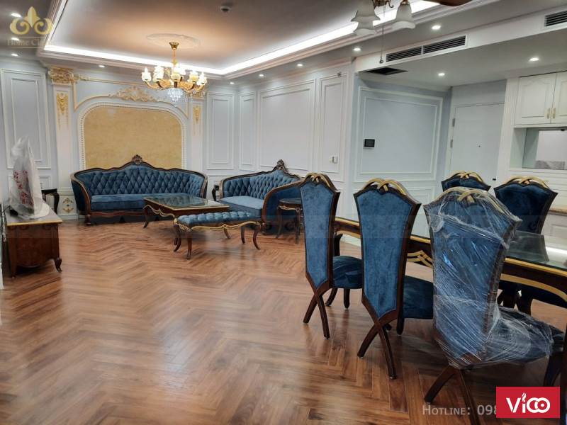 Thiết kế và thi công nội thất tân cổ điển tại chung cư King Place Hình ảnh thực tế
