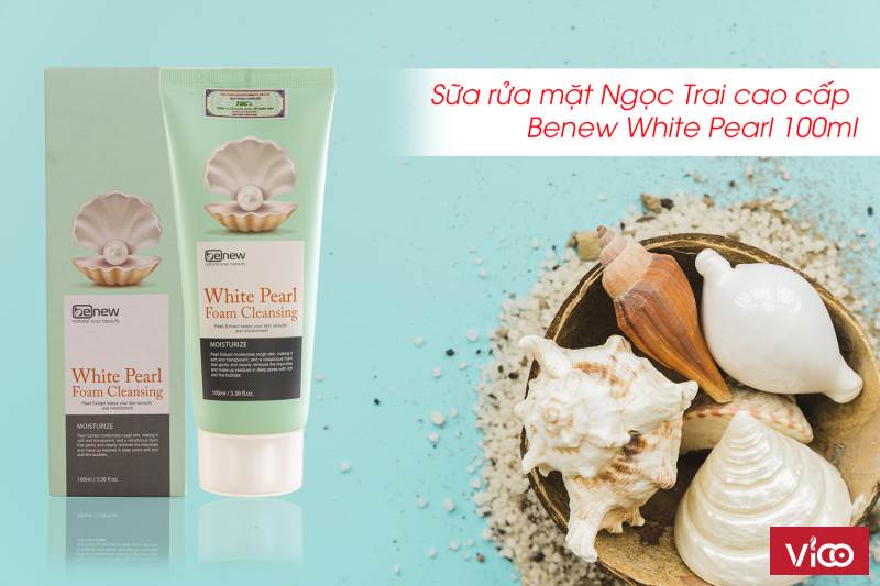 Sữa rửa mặt Ngọc Trai cao cấp Benew White Pearl 100ml