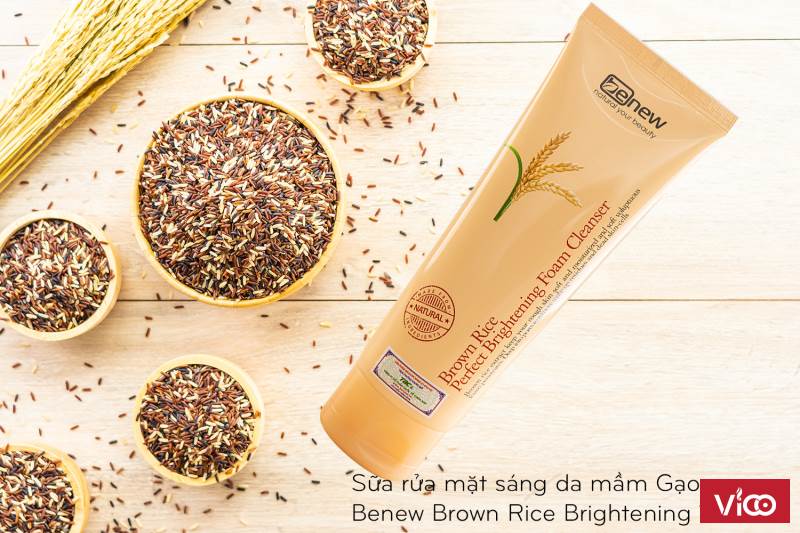 Sữa rửa mặt sáng da mầm Gạo Benew Brown Rice Brightening 160ml