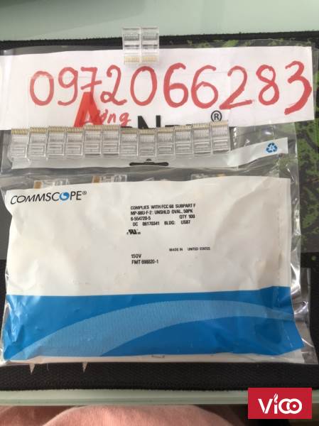 Hạt mạng RJ50 RJ48 AMP/commscope Đầu bấm mạng 10 chân CONNECTOR RJ50