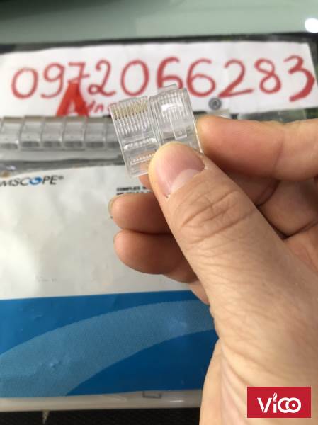 Hạt mạng RJ50 RJ48 AMP/commscope Đầu bấm mạng 10 chân CONNECTOR RJ50