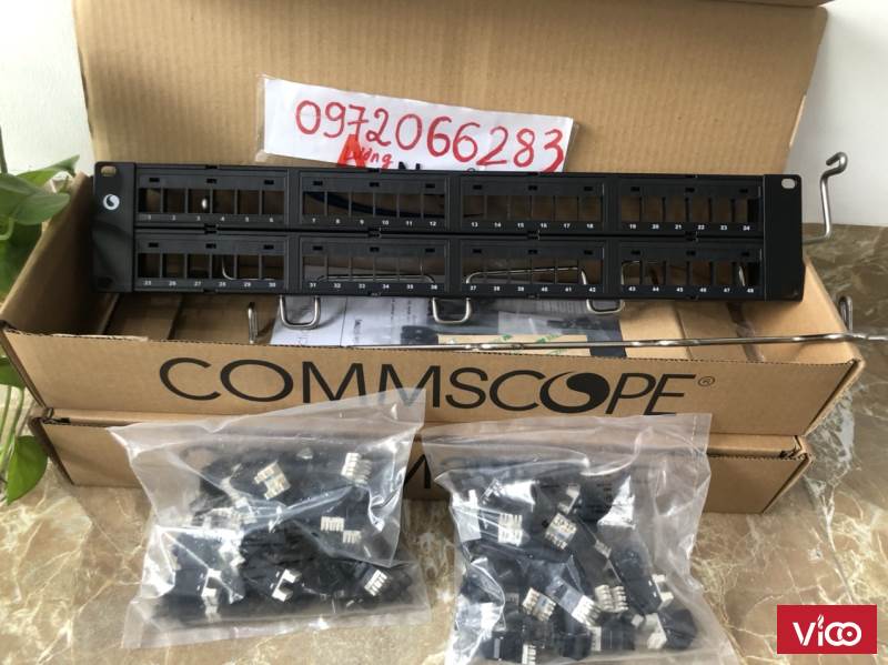 Thanh đấu nối, UTP, SL, DDM, 48 cổng cat6, 2U, rỗng, thẳng 760237041 913750552