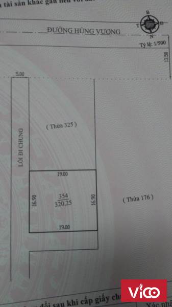 Bán đất xây dựng, sổ riêng đường Hùng Vương, phường 9, thành phố Đà Lạt.