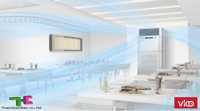 Chuyên bán, thi công máy lạnh tủ đứng 10 hp Máy lạnh thích hợp cho nhà xưởng