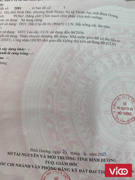 Cần bán biệt thư sân vườn 2400m2 Nguyễn Văn Lộng, Bình Nhâm, Thuận An, giá tốt