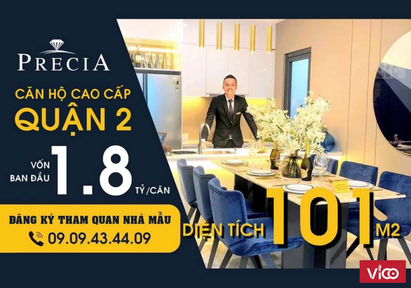 CHỈ 1.8 TỶ SỞ HỮU CĂN 3PN QUẬN 2 PRECIA ĐT 0909434409