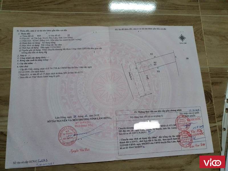 Bán lô đất mặt tiền Âu Cơ xã Tân Lạc, huyện Bảo Lâm, tỉnh Lâm Đồng.