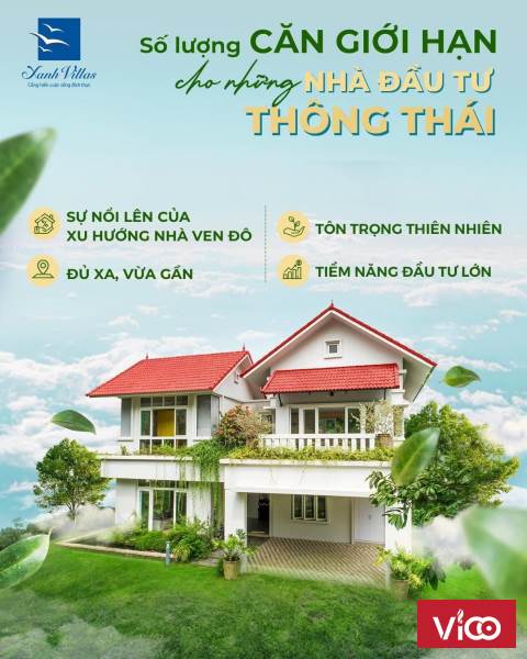 Sở hữu ngay biệt thự nghỉ dưỡng ven đô duy nhất có sổ đỏ LH 0789117333