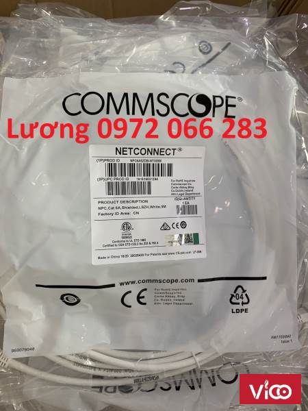 Dây nhảy patchcord cat6A/cat7 dài 5m commscope