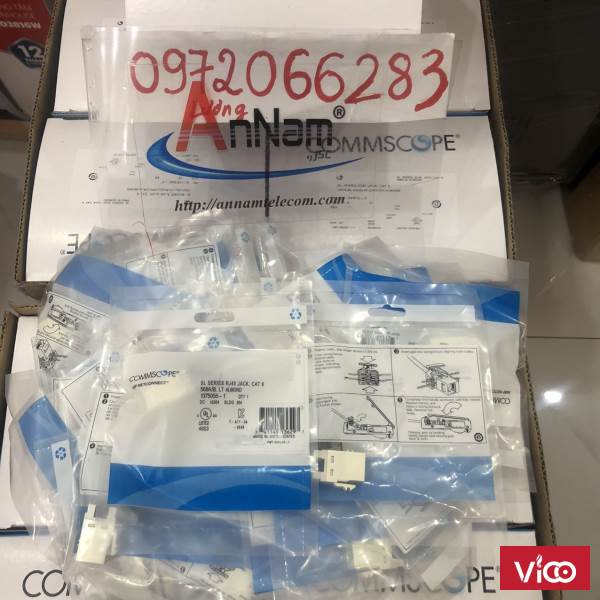 Nhân mạng Cat6 AMP RJ45 mã 13750551 MODULAR JACK CommScope