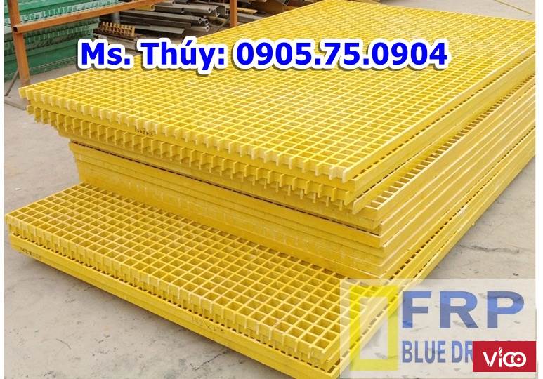 Sản phẩm tấm sàn lót frp grating trong xây dựng