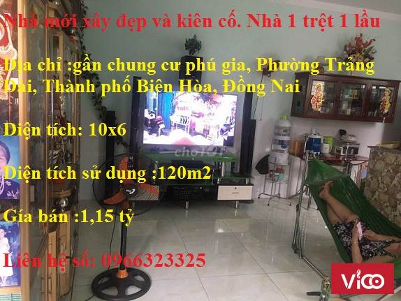 Nhà mới xây đẹp và kiên cố. Nhà 1 trệt 1 lầu