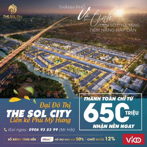 Bán Đất The Sol City 100m Giá Rẻ