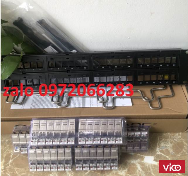 Thanh đấu nối Patch Panel chống nhiễu Cat6A 48 cổng 760162818 UNP6ADM2U48