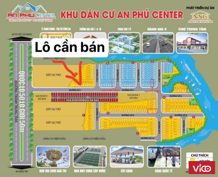 Chính chủ cần thu hồi vốn bán gấp đất nền mặt tiền SHR khu An Phú Center, Cần Đước, Long An