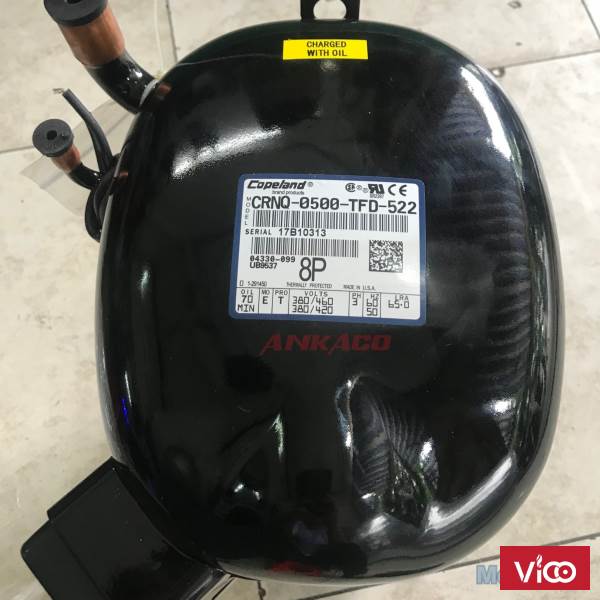 lắp đặt máy nén lạnh copeland piston 5hp CRNQ0500TFD