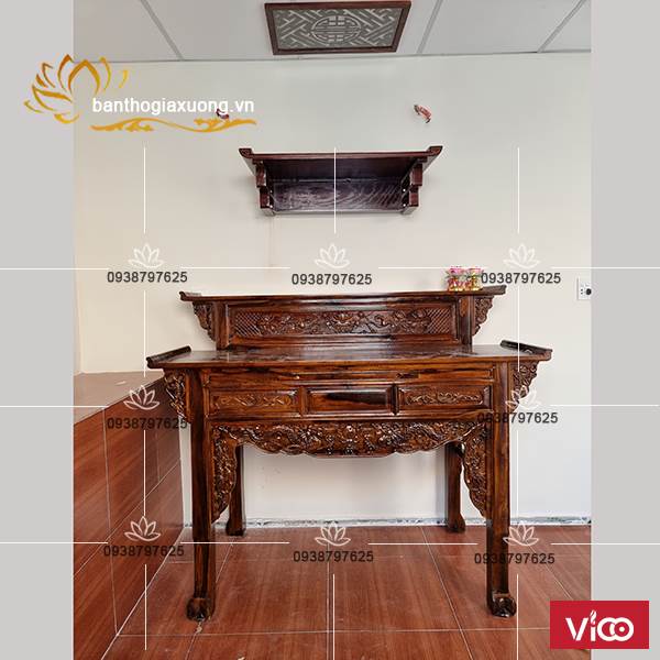 Mẫu bộ bàn thờ gia tiên gỗ hiện đại được sử dụng nhiều nhất 2021