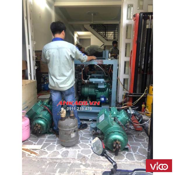 lắp đặt sửa chữa cụm máy nén dàn ngưng Bitzer 5hp