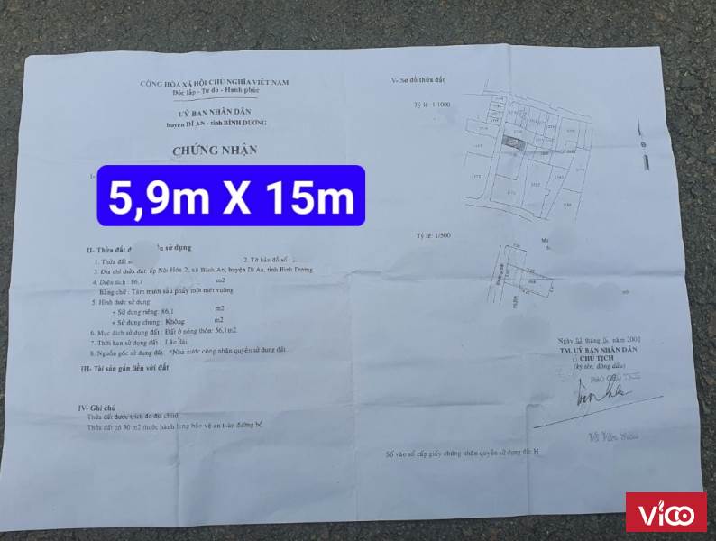 Bán Nhà C4 Hẻm Xe Hơi Đường Trần Đại Nghĩa,Tp Dĩ An Bình Dương