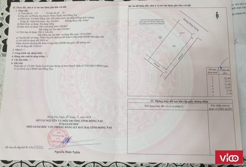 Đất Nền Mặt Tiền Hùng Vương Xã Phước An Thuận Lộc