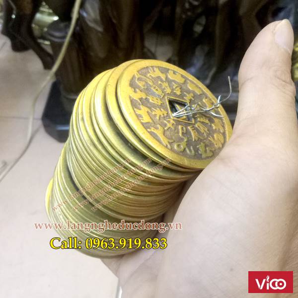 tiền xu phong thủy bằng đồng, tiền xu thái tuế, xu bằng đồng, đồ đồng phong thủy