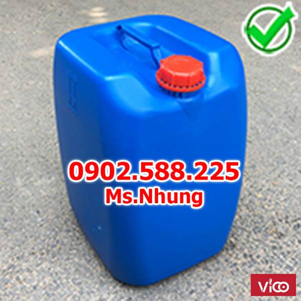 Can nhựa đựng hóa chất màu xanh dương, dung tích 30 lít