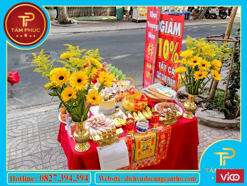 Mâm cúng khai trương trọn gói đẹp mắt tại Cần Thơ