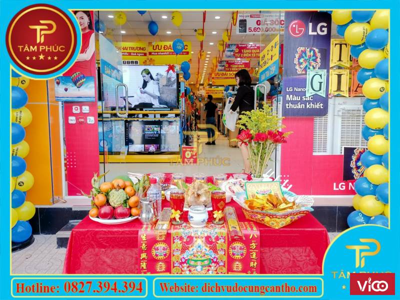 Mâm cúng khai trương trọn gói đẹp mắt tại Cần Thơ