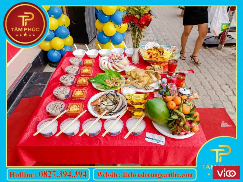 Mâm cúng khai trương trọn gói đẹp mắt tại Cần Thơ