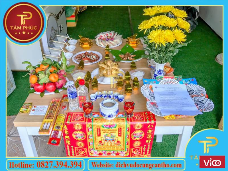 Mâm cúng khai trương trọn gói đẹp mắt tại Cần Thơ
