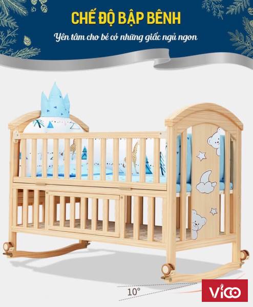 Giường Cũi Trẻ Em 6 Chức Năng