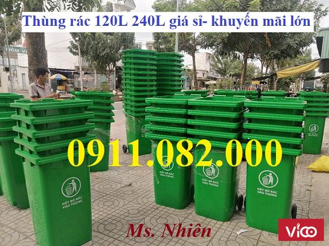 Thanh lý 3000 thùng rác mới 100% giá rẻ Thùng rác 120L 240L 660L lh 0911082000
