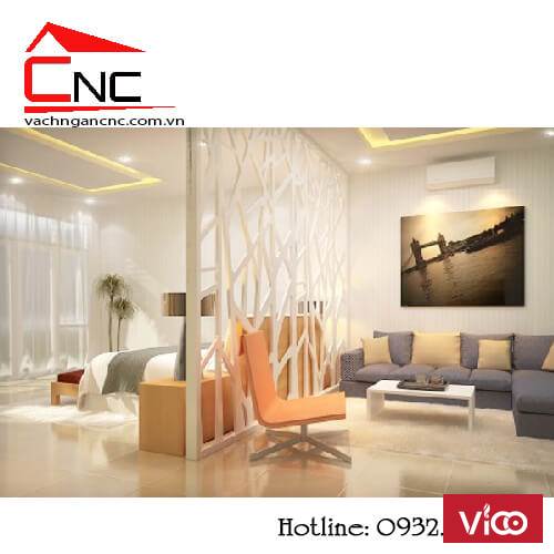 Mẫu vách ngăn phòng ngủ hiện đại đơn giản đẹp mắt Quận Tân Phú