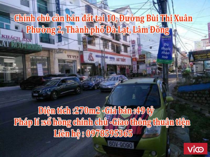 Chính chủ cần bán đất tại 10, Đường Bùi Thị Xuân, Phường 2, Thành phố Đà Lạt, Lâm Đồng