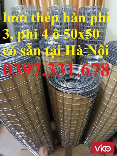 Lưới thép hàn, lưới thép hàn mạ kẽm D3 ô 50x50mm giá rẻ tại Hà Nội