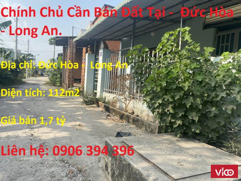 Chính Chủ Cần Bán Đất Tại Đức Hòa Long An.
