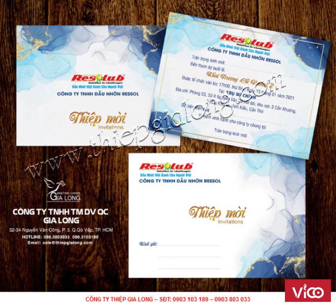 Thiết kế thiệp mời khai trương công ty giá rẻ có liền